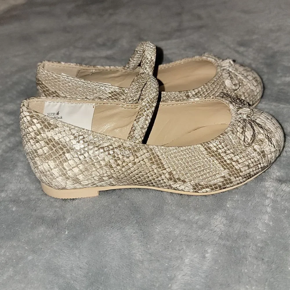 Janie and Jack Adorable Snake Print Flats - Nwot - Size 6